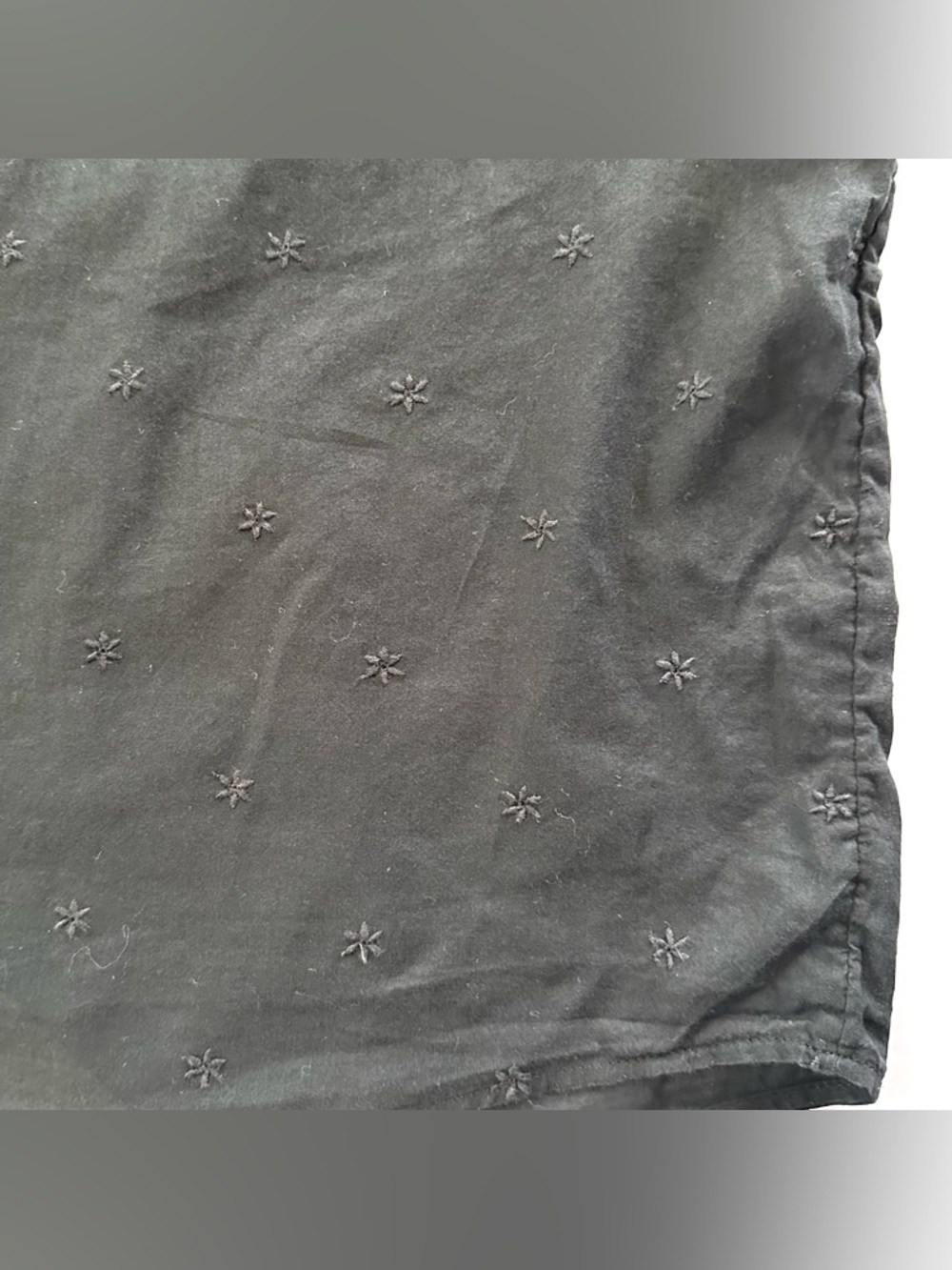 GAP Embroidered Ruffle Pintuck Shirt in Black | XL | GUC - Picture 8 of 9
